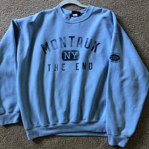 Montauk light blue crewneck sweatshirt